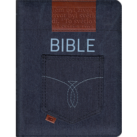 Bible ČEP DT malá, zip, jeans 1155
